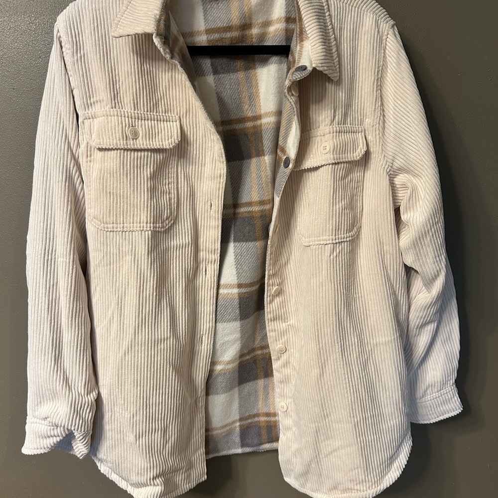 Cream Corduroy Reversible Jacket
